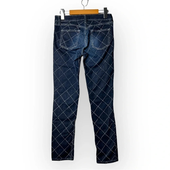 Isabel Marant Étoile Dark Blue Windowpane Diamond Jeans 38 - Picture 2 of 8